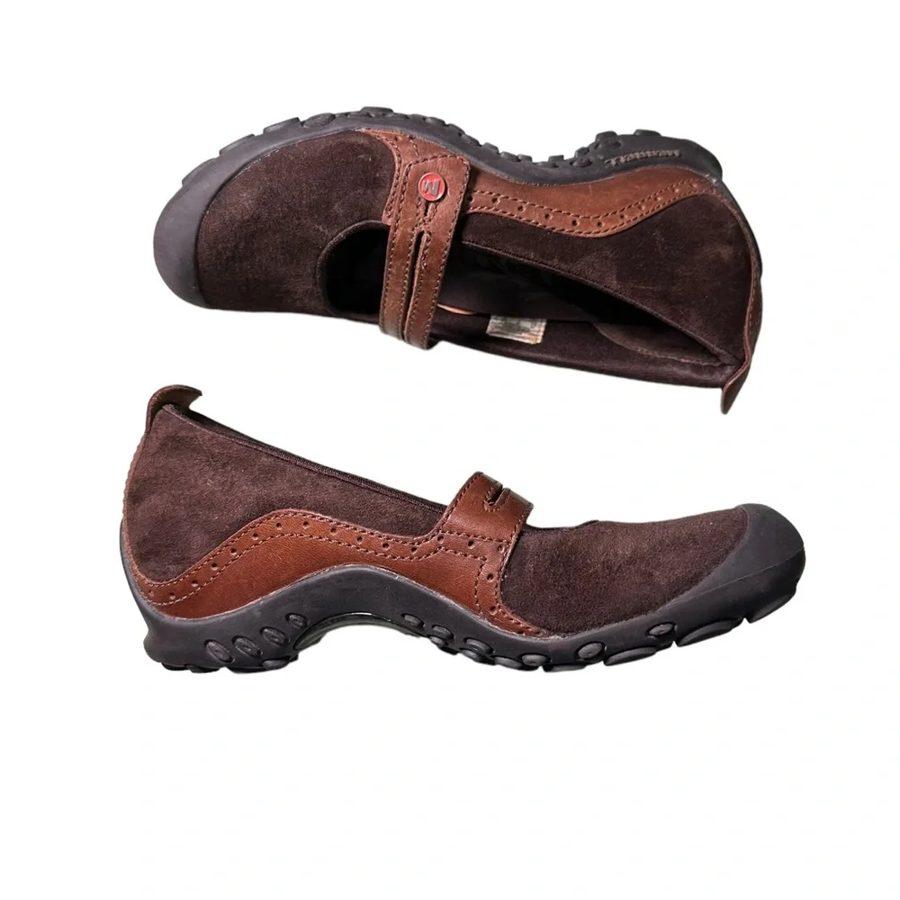 Merrell Brown Suede Mary Jane Slip-On 6.5